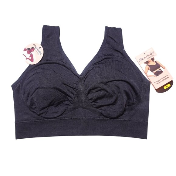 NWT Shapermint Truekind Everyday Throw-on Wireless Bralette Sz M Black 91404 - Picture 2 of 7
